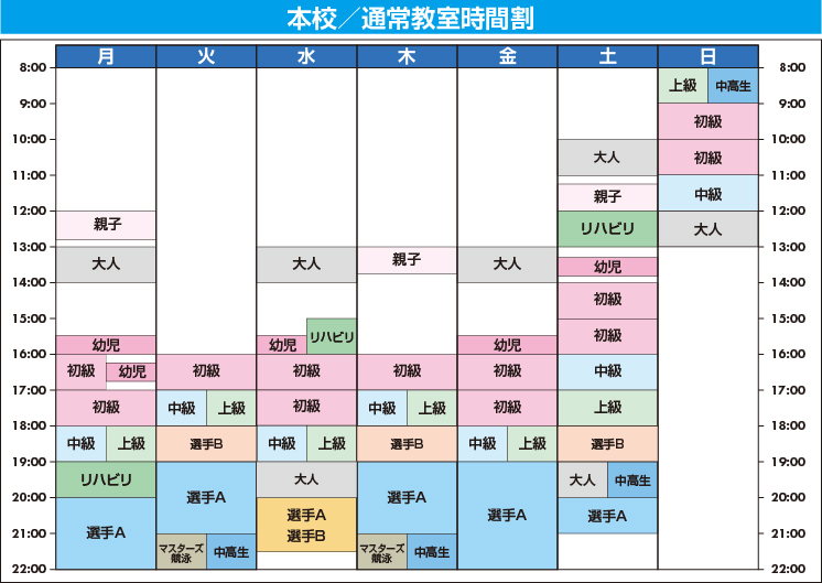 本校の通常タイムテーブル